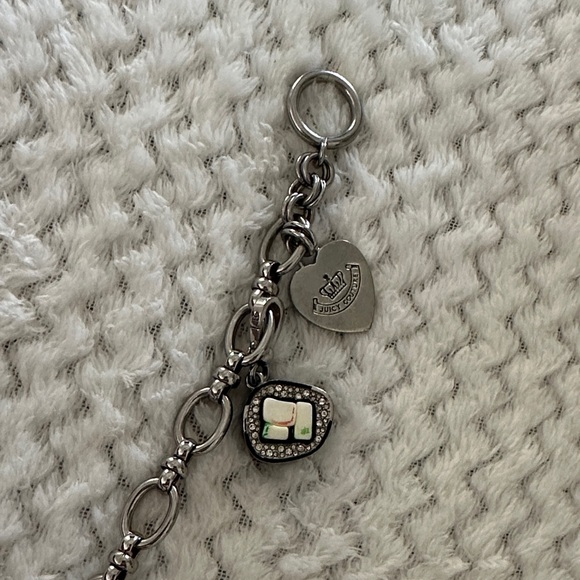 RARE vintage Juicy Couture Silver Charm Bracelet with SUSHI charm - Picture 7 of 9